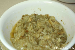 Mashed Eggplant Flesh