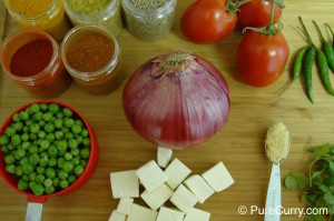 MatarPaneer-Ingredients