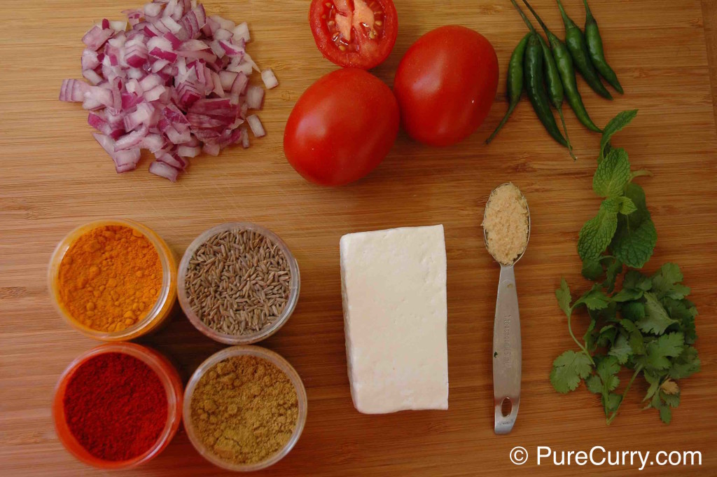 PaneerBhurjee-Ingredients