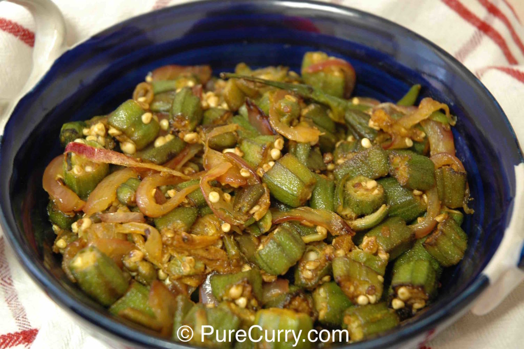 Spiced Okra and Onions - PURE CURRY