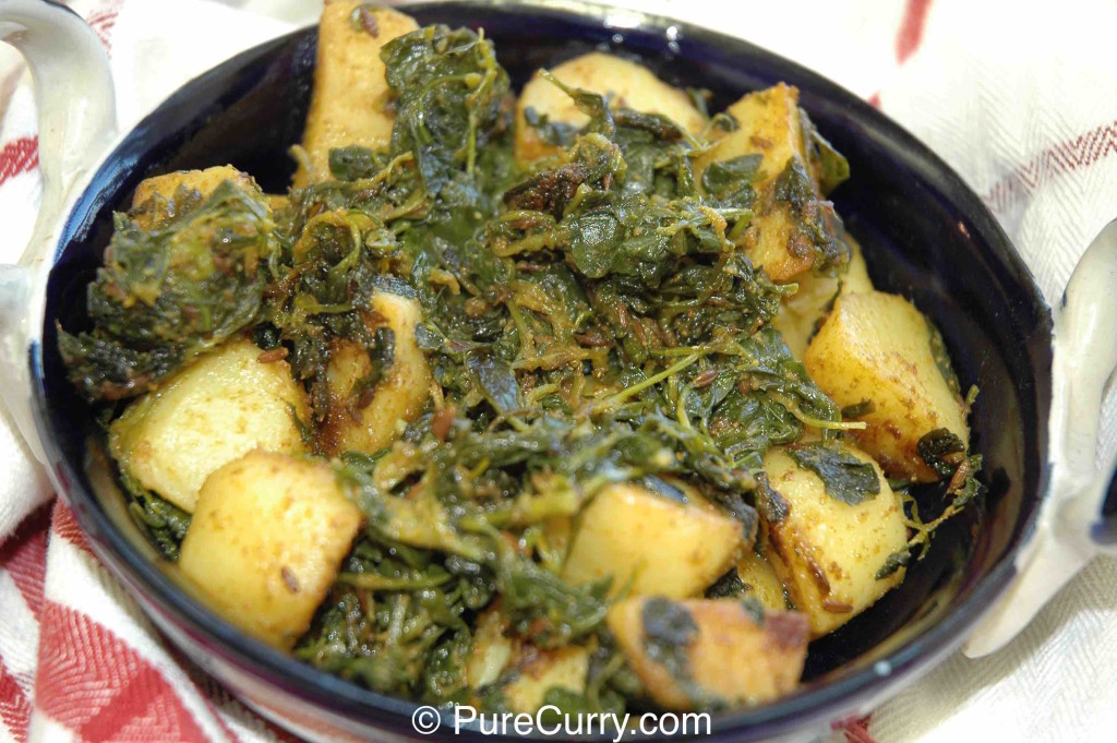 Potatoes and Fenugreek Leaves