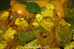 Paneer with Bell Peppers