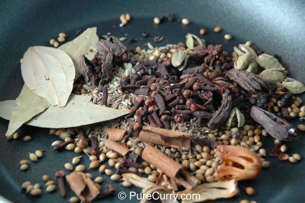 Garam Masala Cloves Cardamoms Fennel Bay Leaves Star Anise Cinnamon Coriander Seeds Cumin Seeds