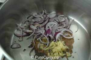 Punjabi Kadhi, Potatoes, Ginger, Onions, Cumin Seeds, Mustard Seeds, Fenugreek Seeds