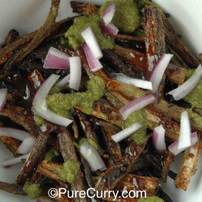 Crispy Okra Chaat