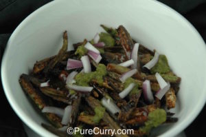 Crispy Okra Chaat