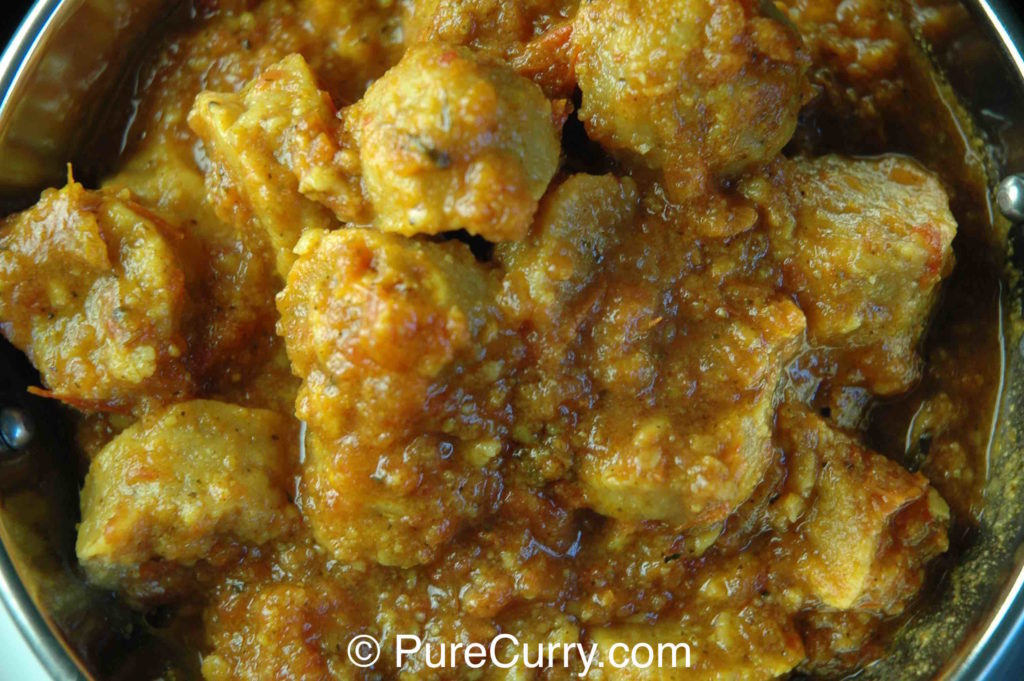 Gram flour dumplings, Besan ke Gatte, Besan ke dakre