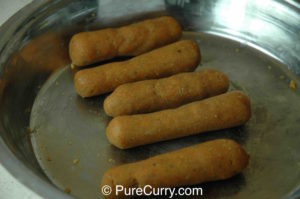 Gram flour dumplings, Besan ke Gatte, Besan ke dakre