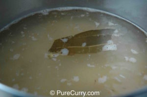 Rice, Water, Bay Leaves and Caraway Seeds