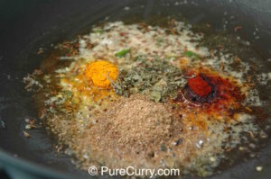 Oil, Green Chillies, Ginger-Garlic paste, Cumin Seeds, Spices