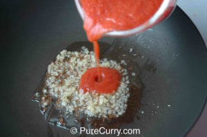 Tomatoes, Ginger, Cumin Seeds in Oil