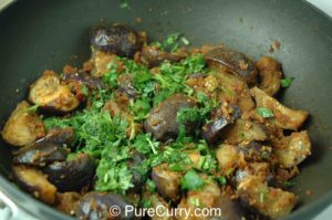 Eggplant, cilantro