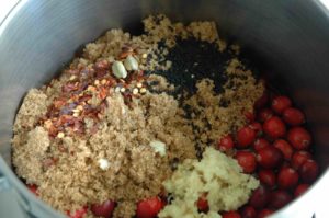 cranberries, chutney