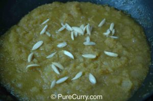 Pineapple Halwa, Sooji, Almonds, Semolina